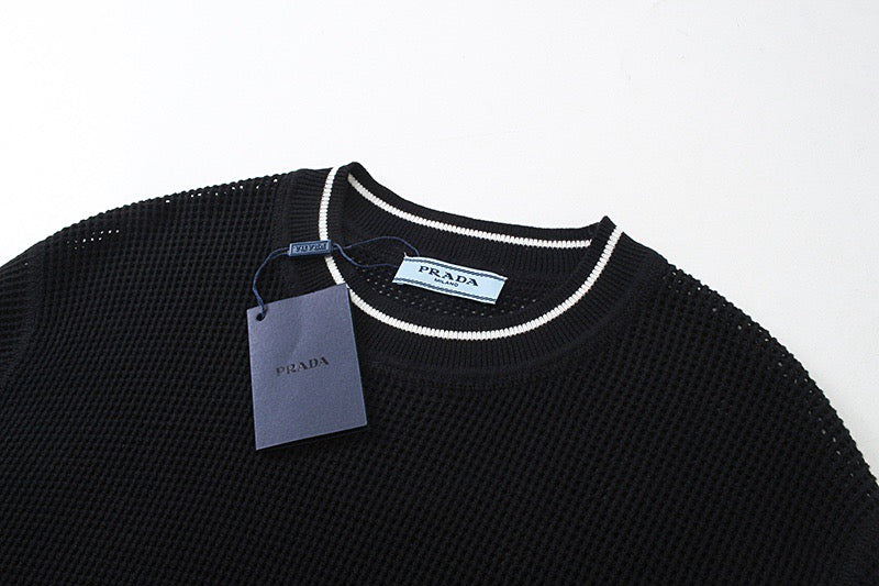 Pra hollow knit short sleeves