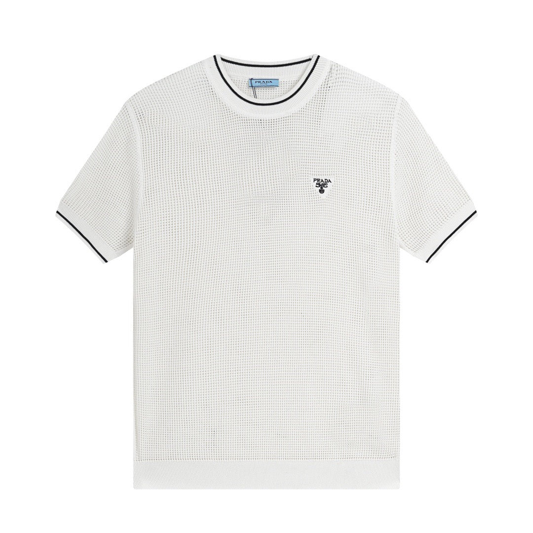 Pra hollow knit short sleeves