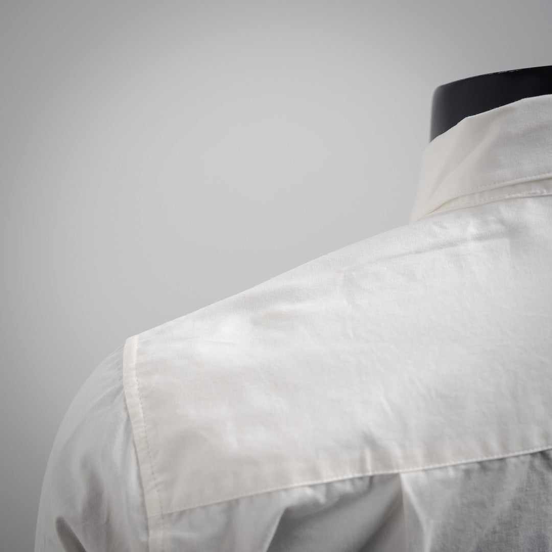 Burber patches buttons shirt
