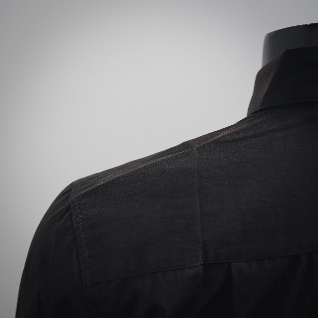 Burber patches buttons shirt