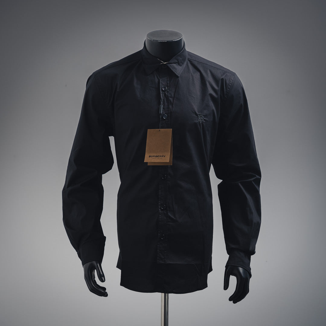 Burber embroidered buttons shirt