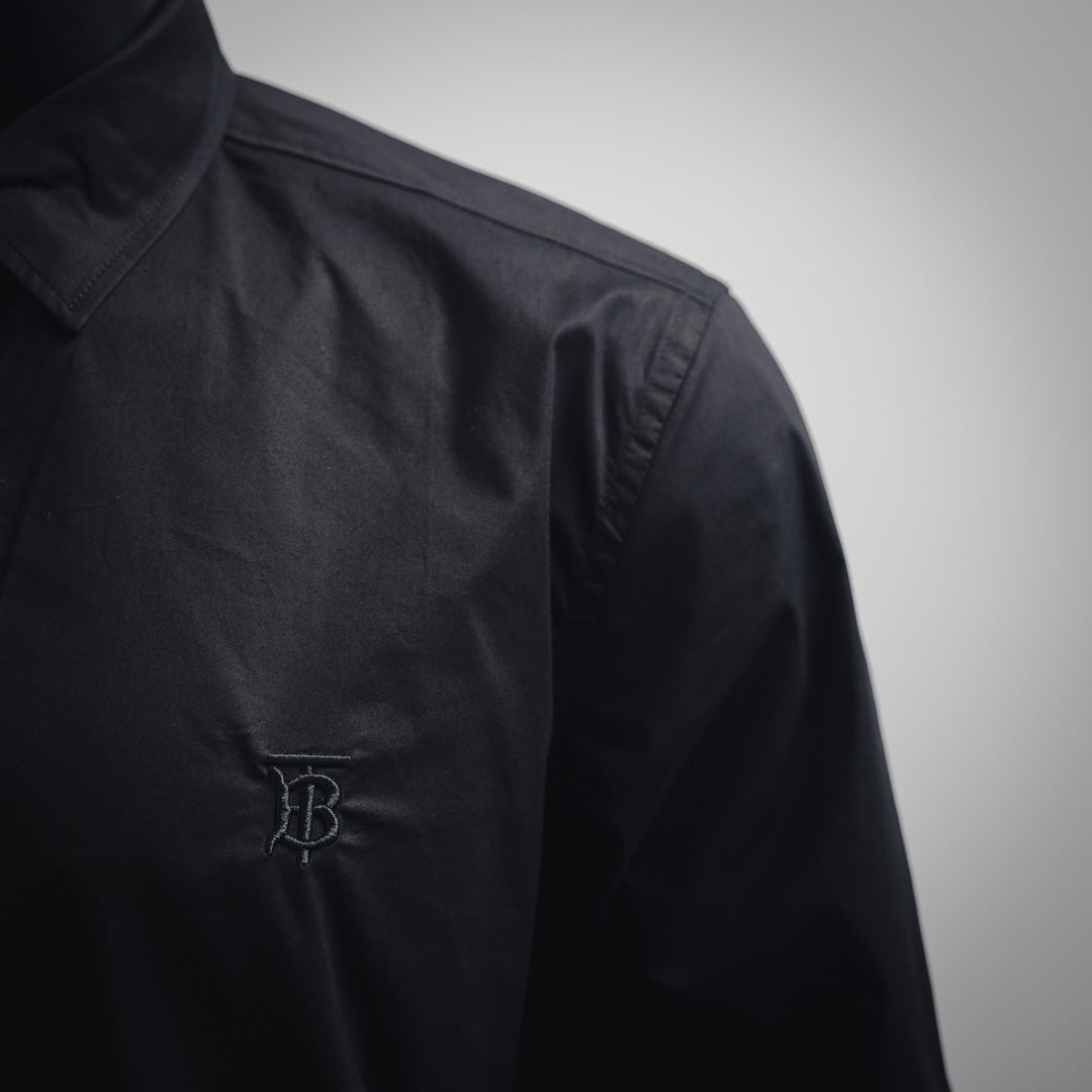 Burber embroidered buttons shirt