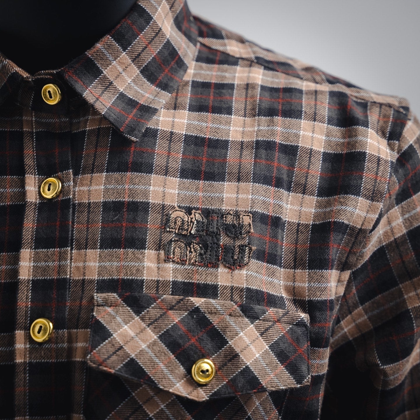 miu men womens wool buttons shirt