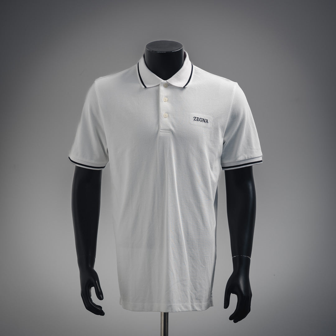 zegn embroidered polo shirt