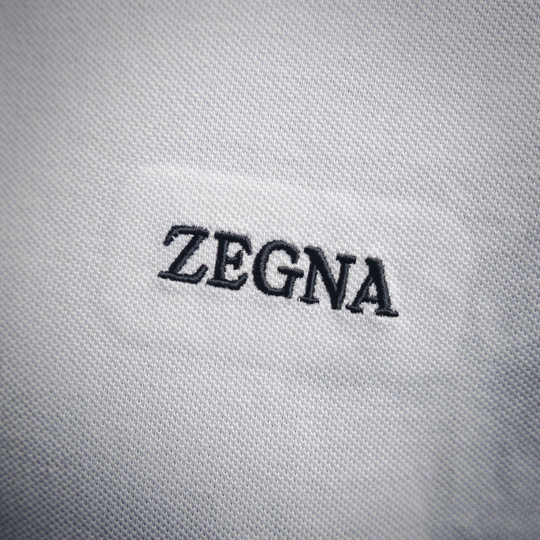 zegn embroidered polo shirt
