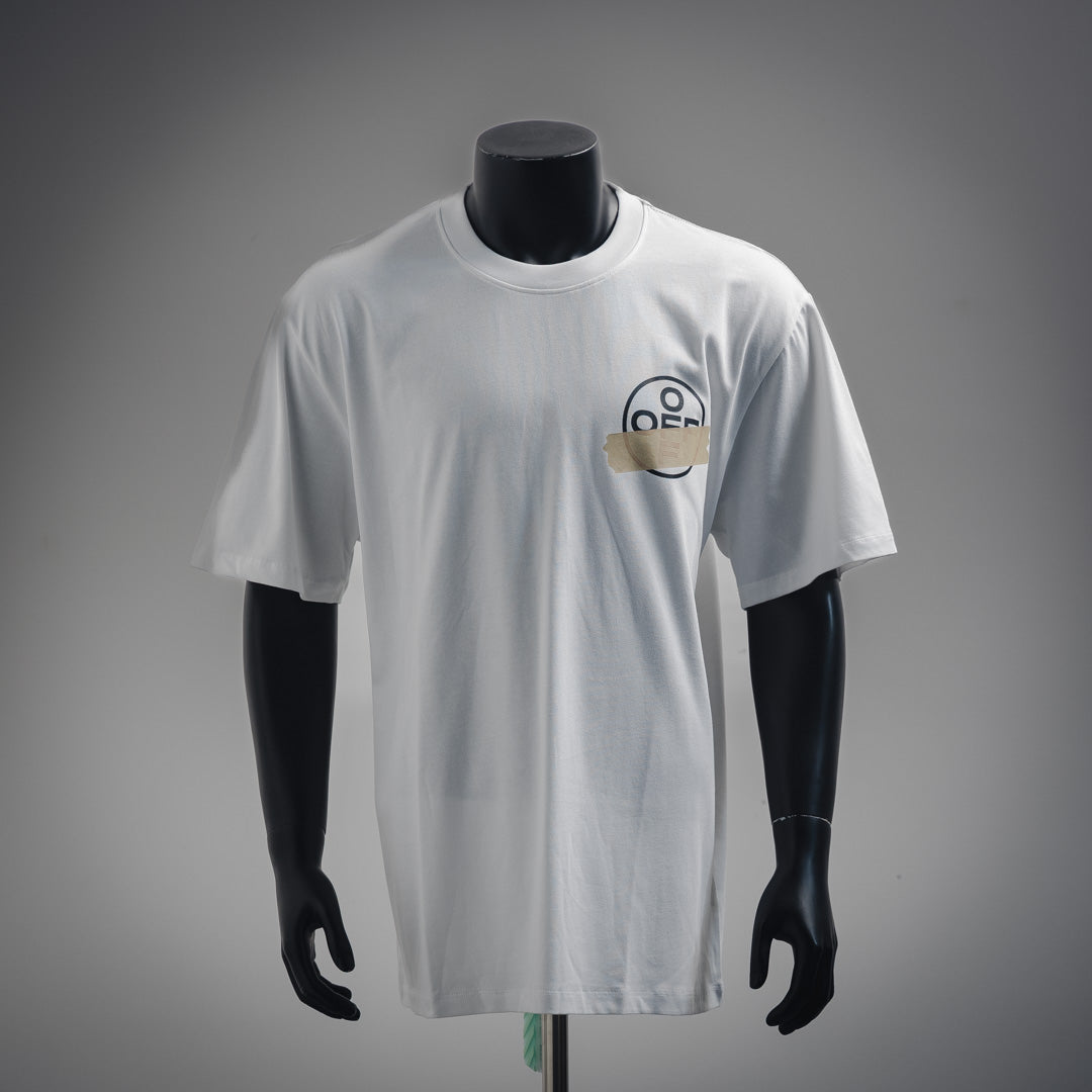 off whi 25ss tape t-shirt