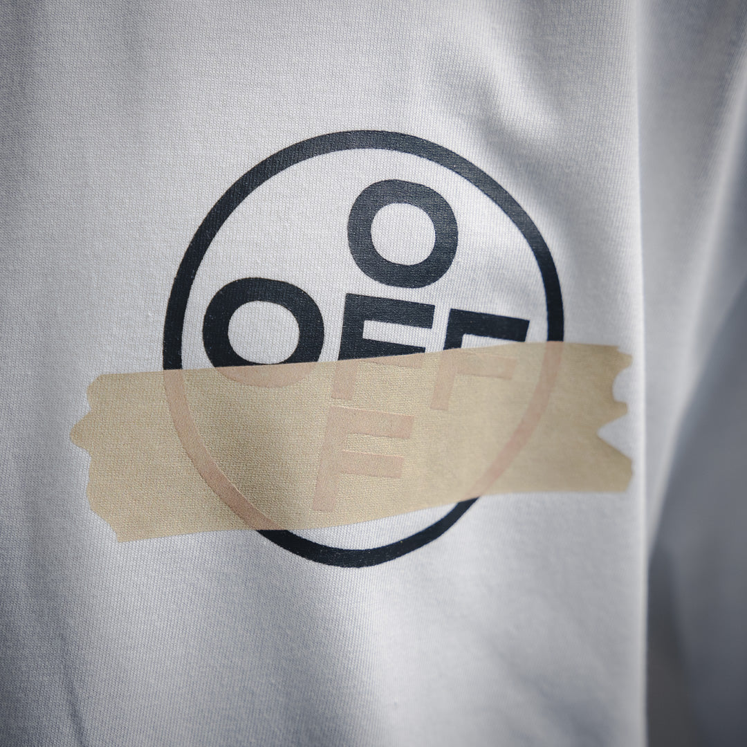 off whi 25ss tape t-shirt