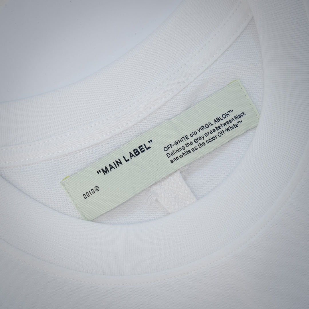 off whi 25ss tape t-shirt