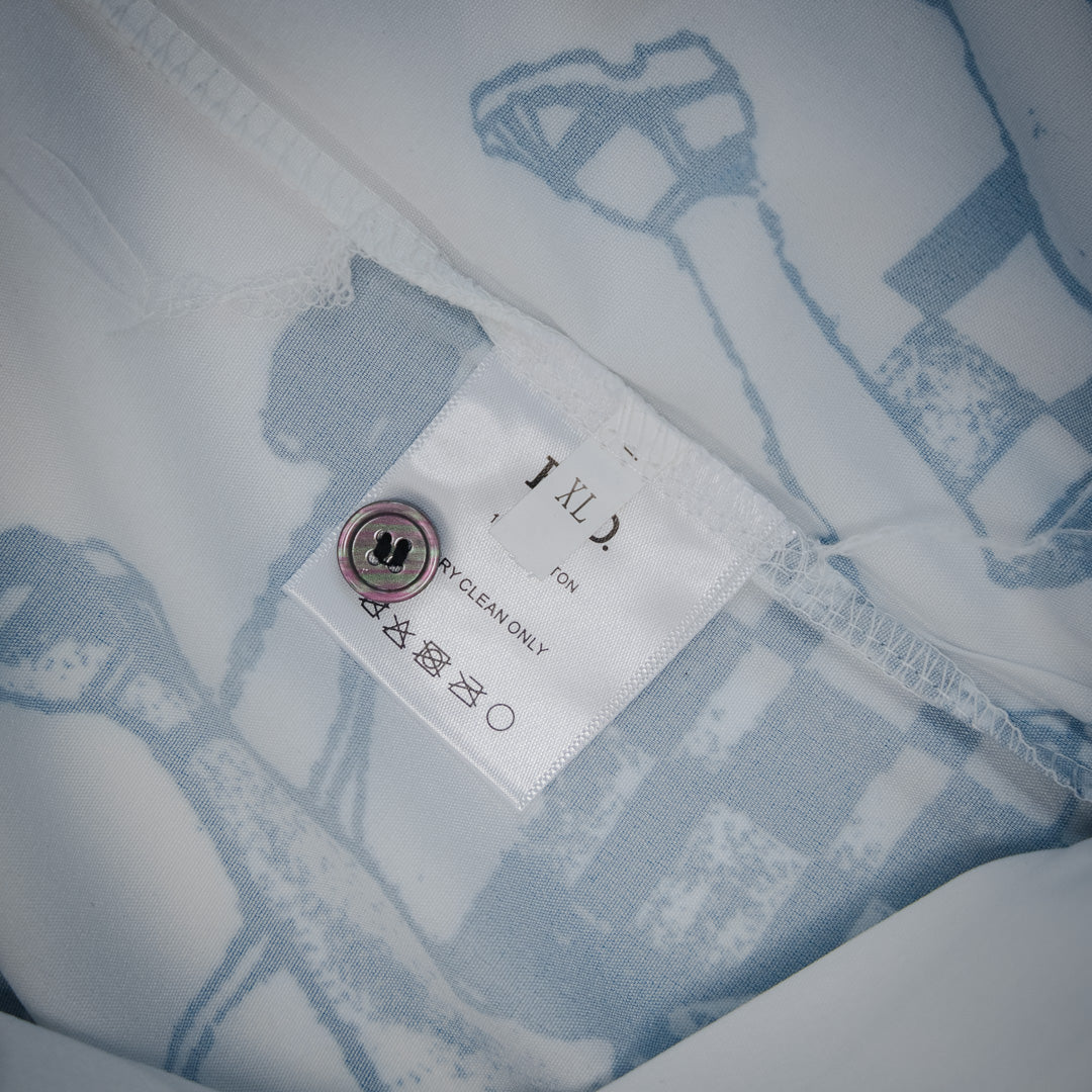 erd 25ss printed buttons shirt