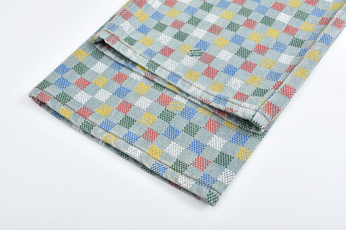 1V jacquard jeans