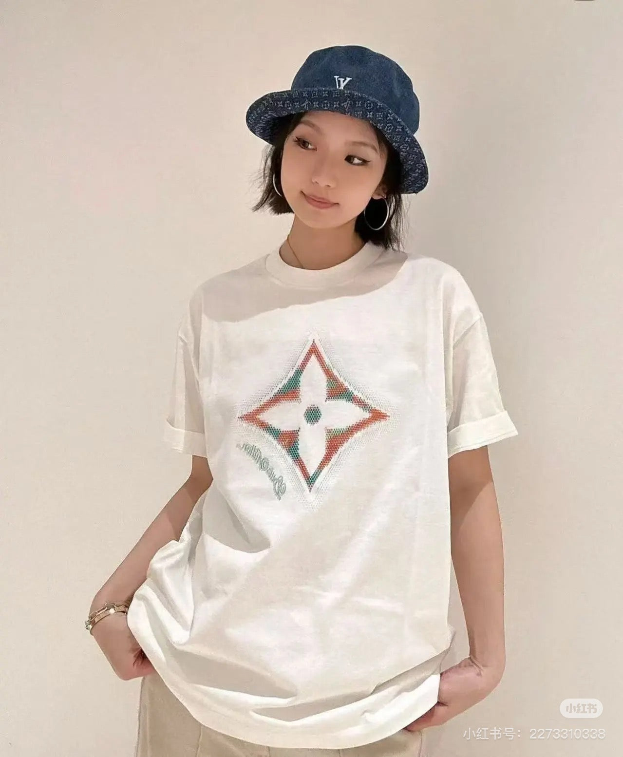 1V 25SS beaded t-shirt