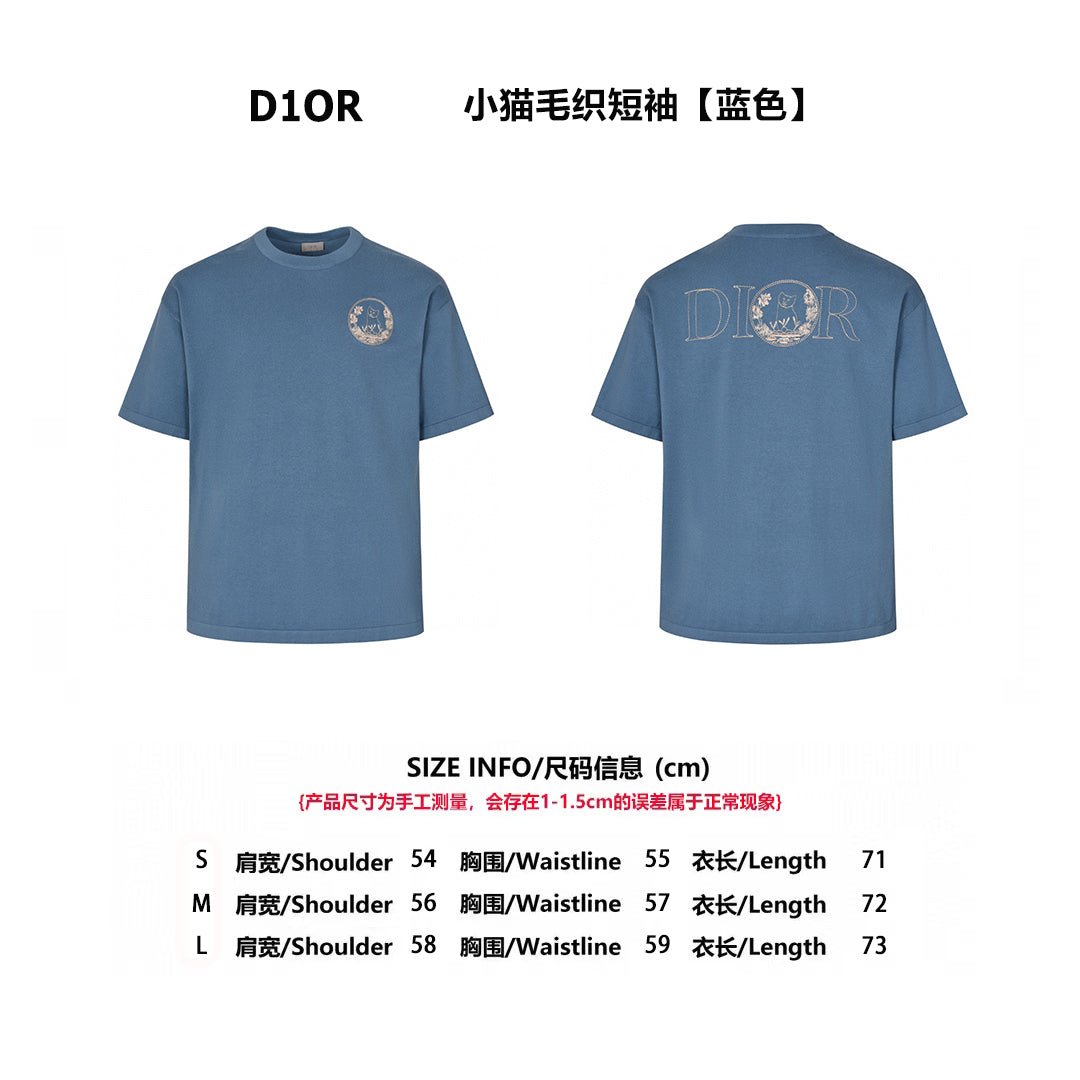 Dio 25ss cat embroidered t-shirt