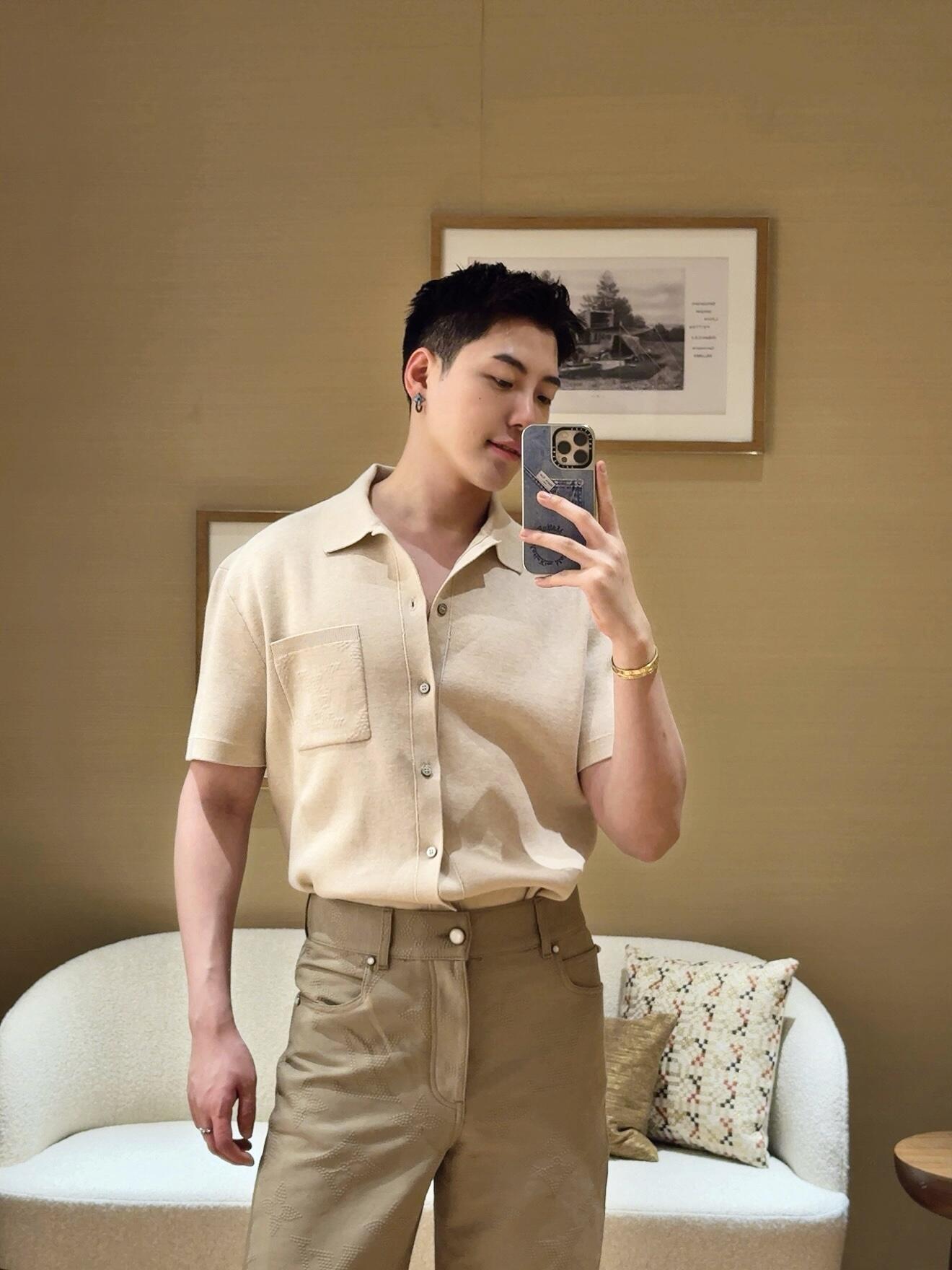 Louis 25ss jacquard knit shirt