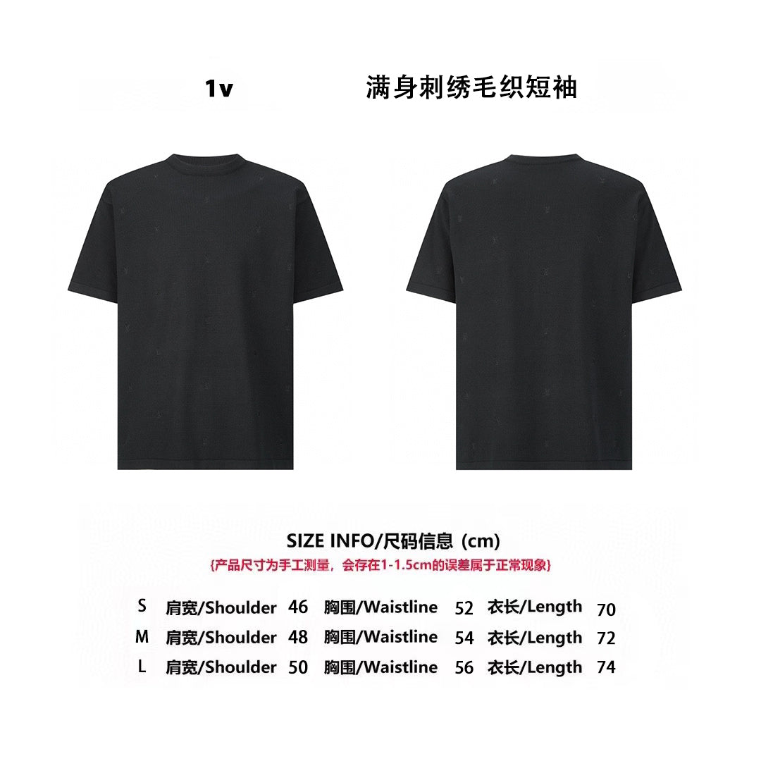 1V 25ss embroidered t-shirt