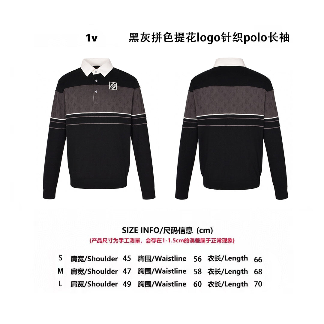 1V 25SS jacquard polo shirt