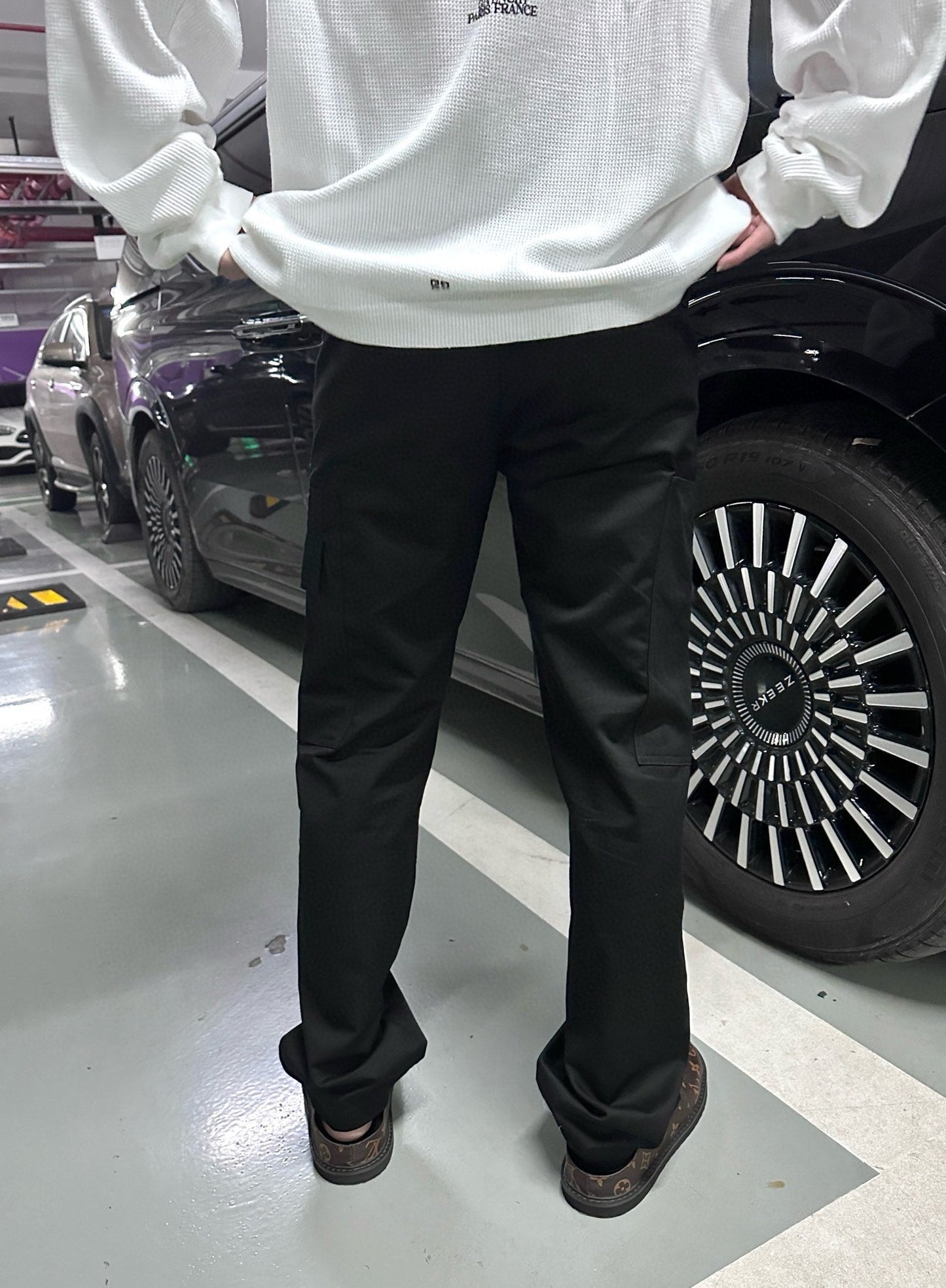 1v 24SS embroidery cargo pants
