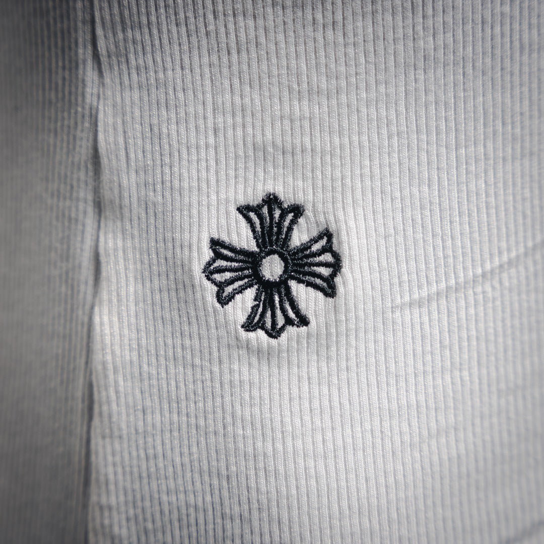 chrome embroidered vest
