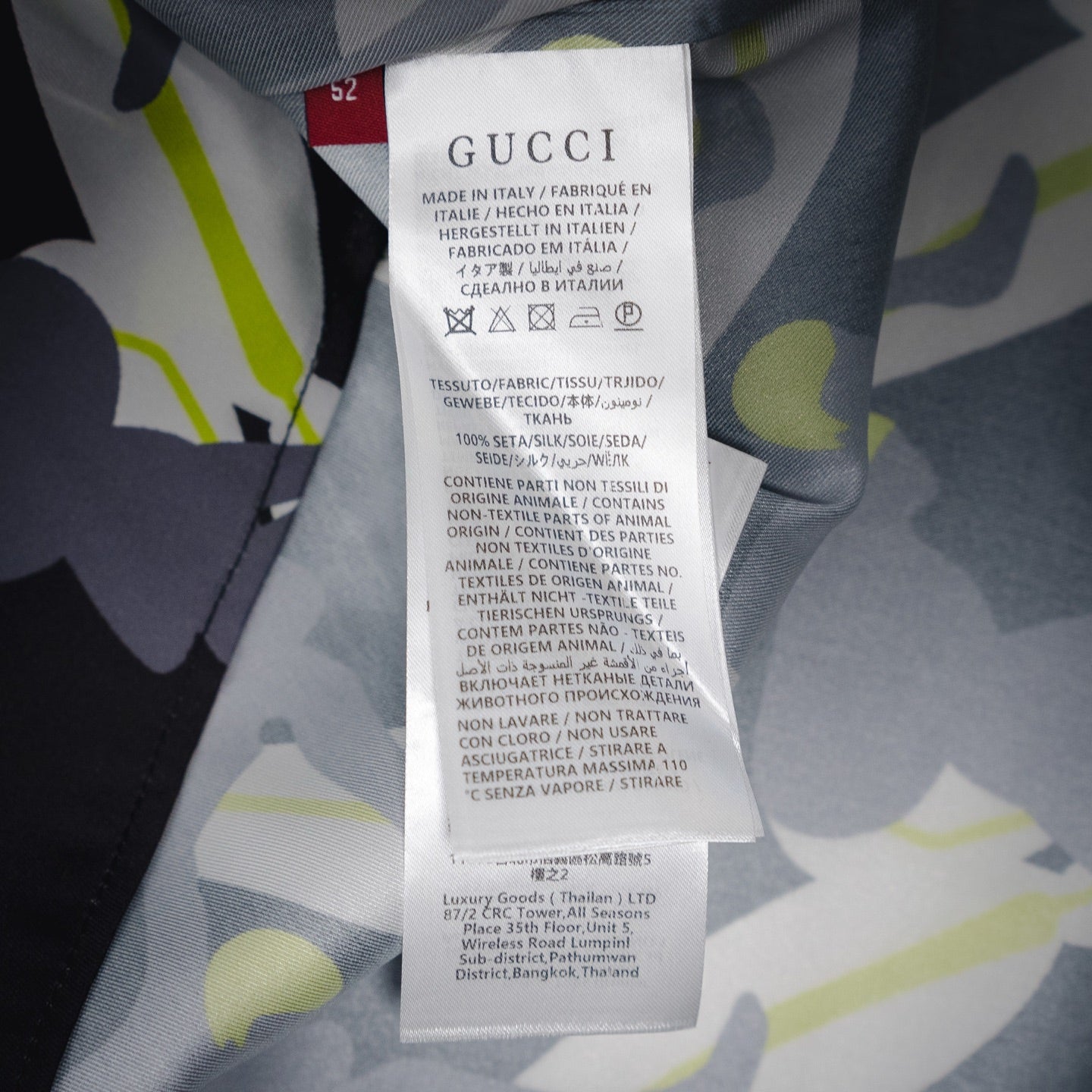 Guc 25ss silk shirt