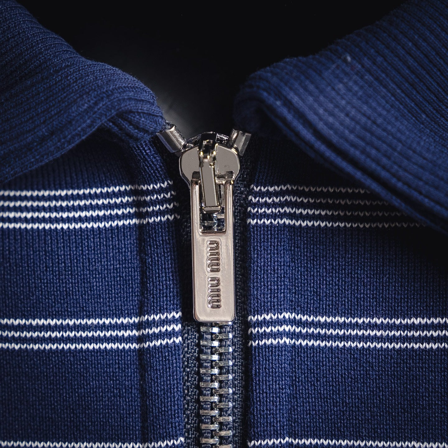 Miu25fw stripe Polo