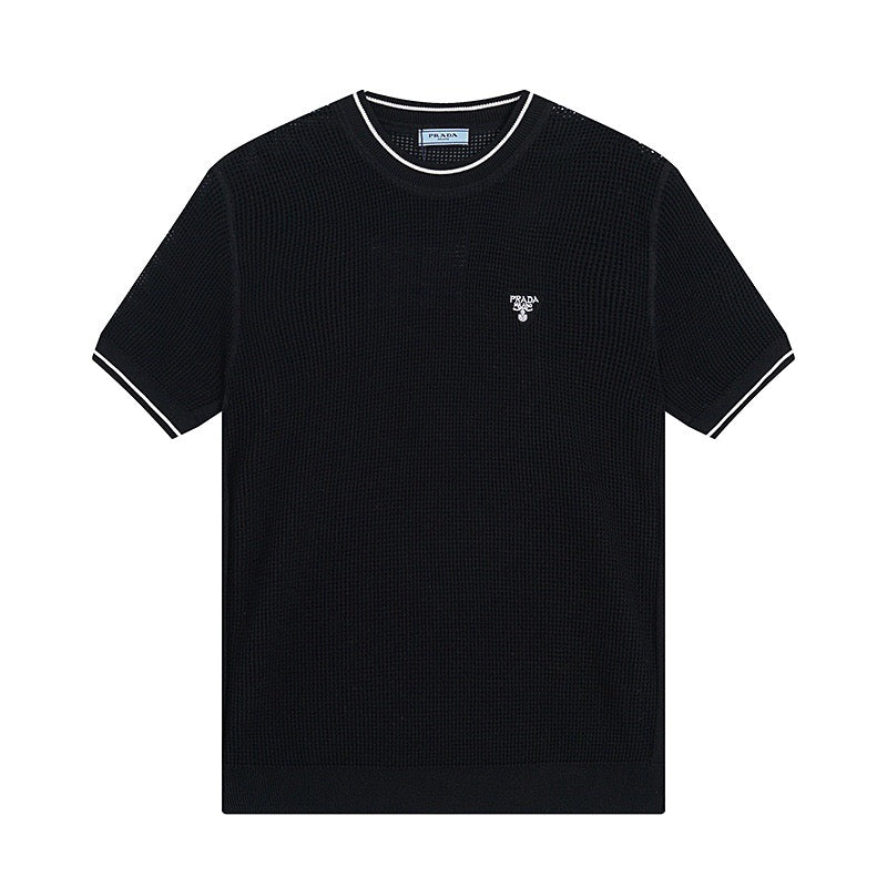 Pra hollow knit short sleeves