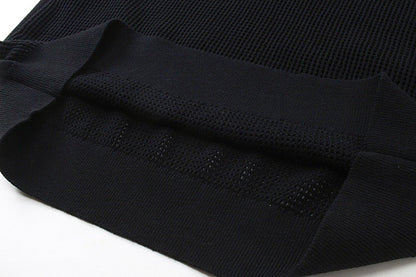 Pra hollow knit short sleeves
