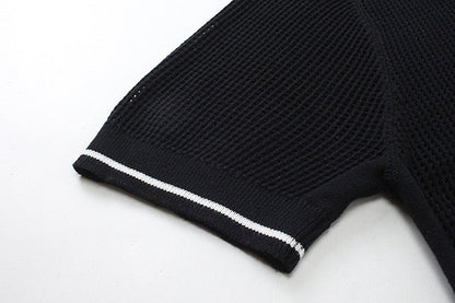 Pra hollow knit short sleeves
