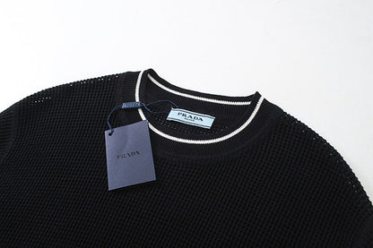 Pra hollow knit short sleeves