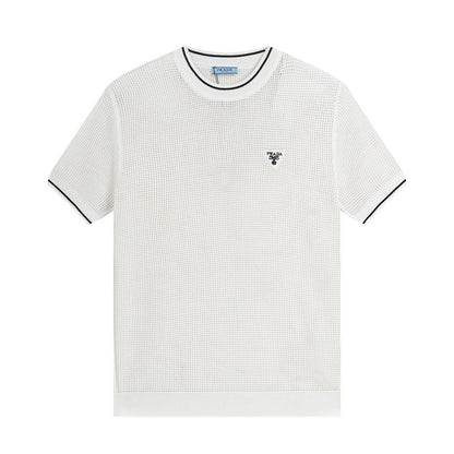 Pra hollow knit short sleeves