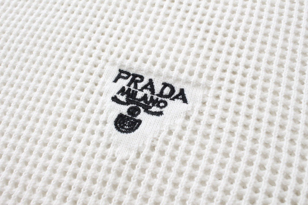 Pra hollow knit short sleeves