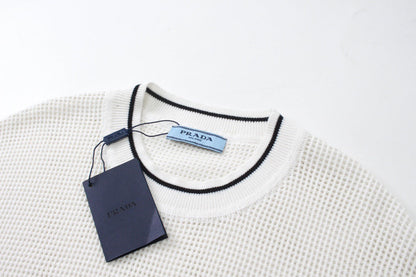 Pra hollow knit short sleeves