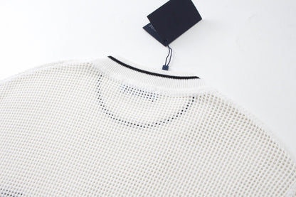 Pra hollow knit short sleeves