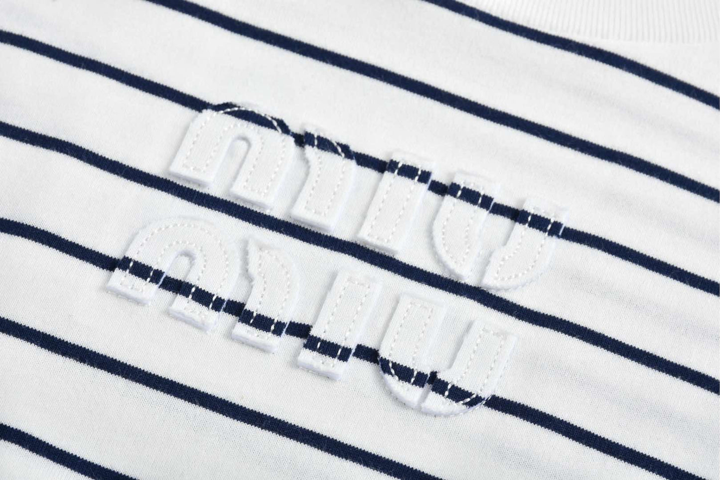 miu Striped short sleeves t-shirt