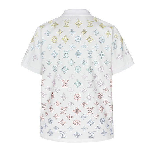 1V 2025new rhinestone polo