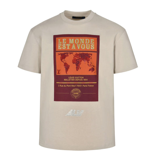 1V 2025new rhinestone t-shirt