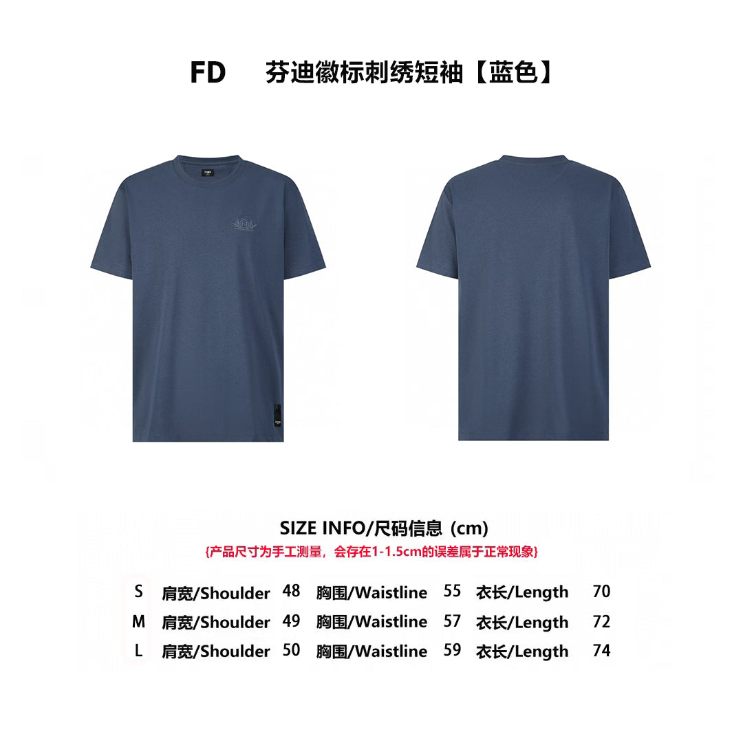 Fend 2025ss embroidered T-shirt