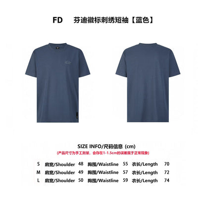 Fend 2025ss embroidered T-shirt