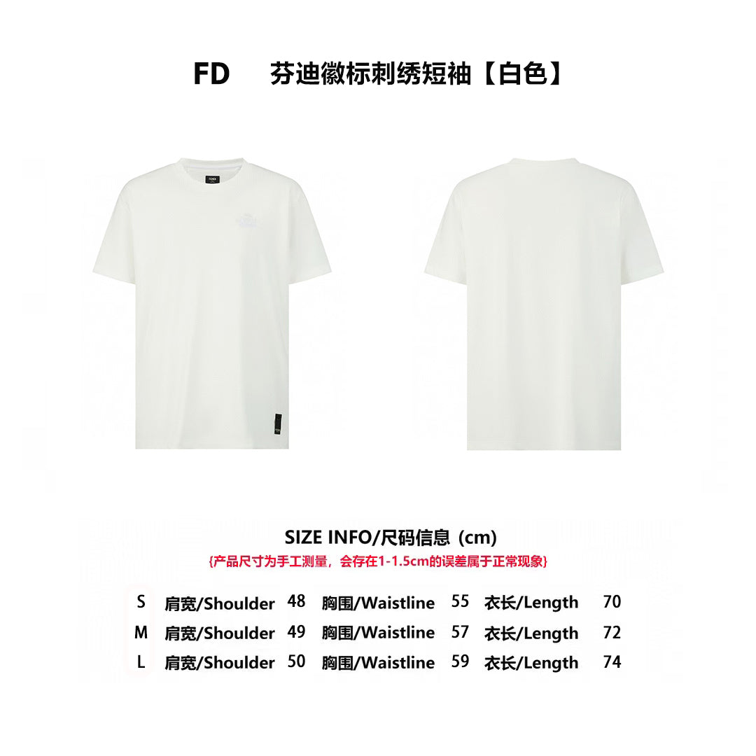 Fend 2025ss embroidered T-shirt