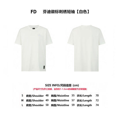 Fend 2025ss embroidered T-shirt