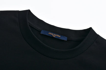 1V 2025ss embroidered T-shirt
