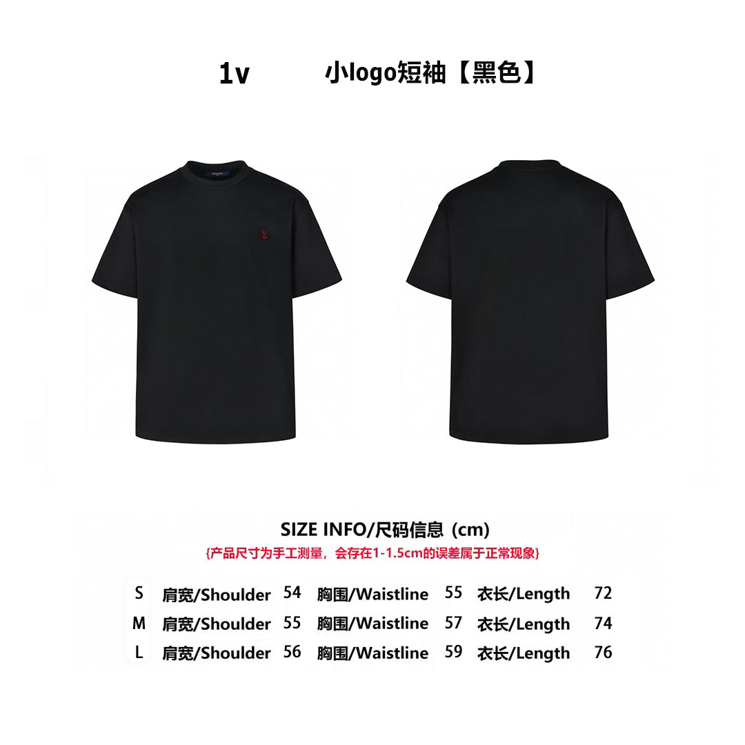 1V 2025ss embroidered T-shirt