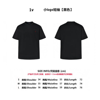 1V 2025ss embroidered T-shirt