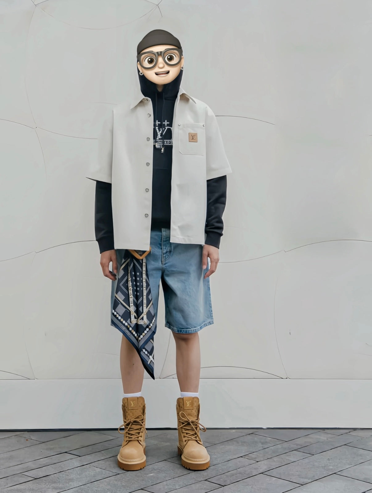 1V 2025SS denim short