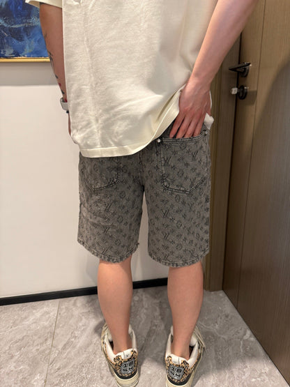 1V 2025SS jacquard denim short