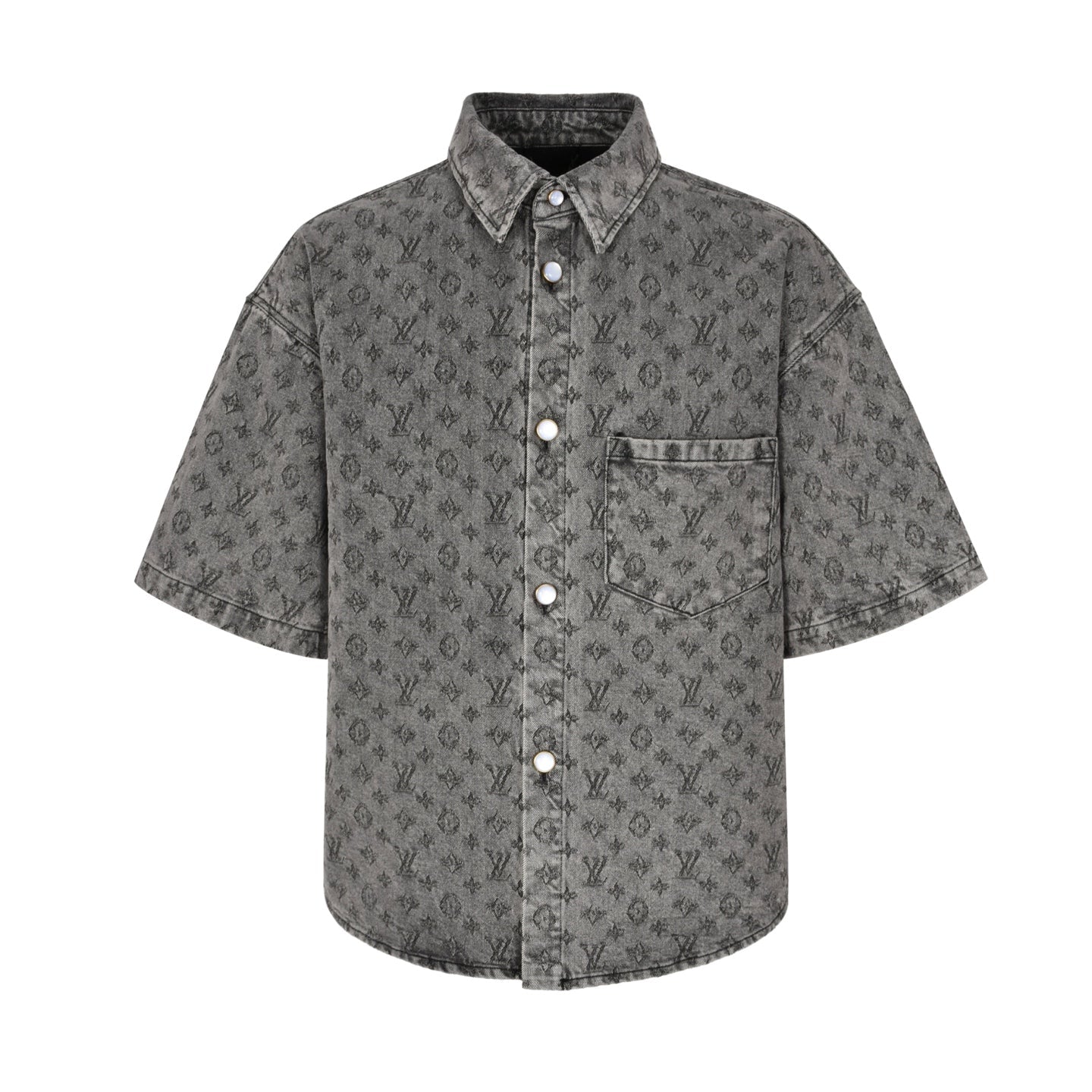 1V 2025ss jacquard denim shirt