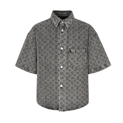 1V 2025ss jacquard denim shirt