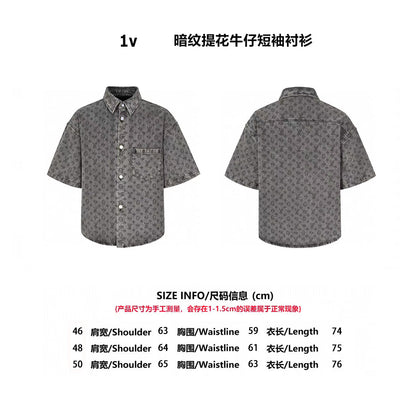 1V 2025ss jacquard denim shirt