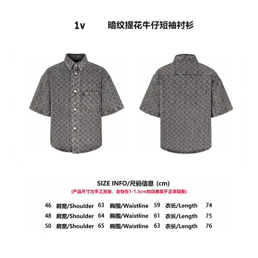 1V 2025ss jacquard denim shirt