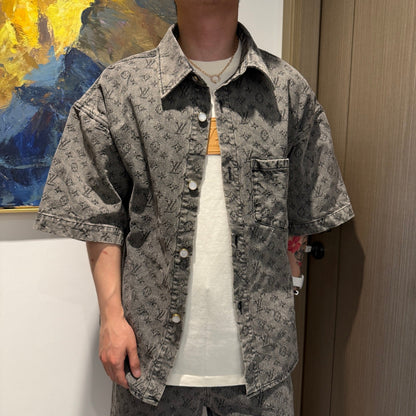 1V 2025ss jacquard denim shirt