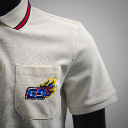 guc embroidered polo shirt