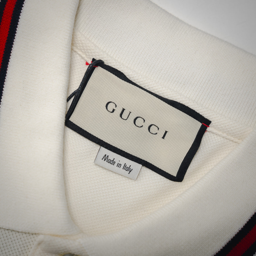 guc embroidered polo shirt